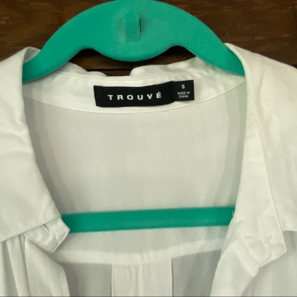 Nordstrom Top White Blouse Cap Sleeve S/M NWT - Picture 5 of 6